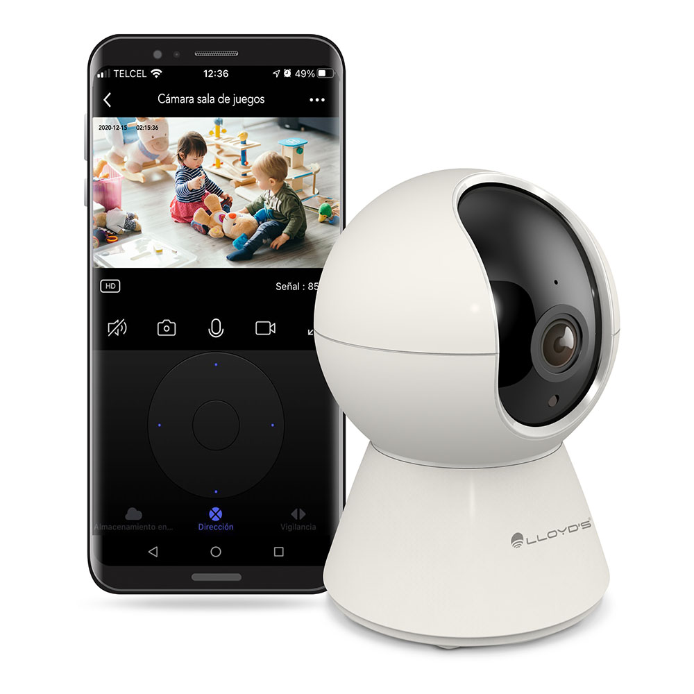 camara ip lloyd's  lc-1316 con movimiento full hd 3 mp wifi blanca    
