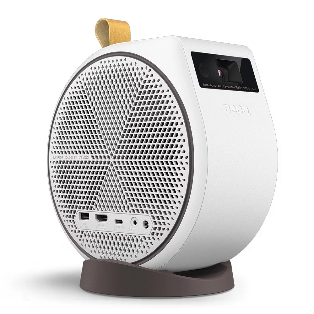 proyector benq gv31 portátil full hd led gira 135 grados usb-c blanco 
